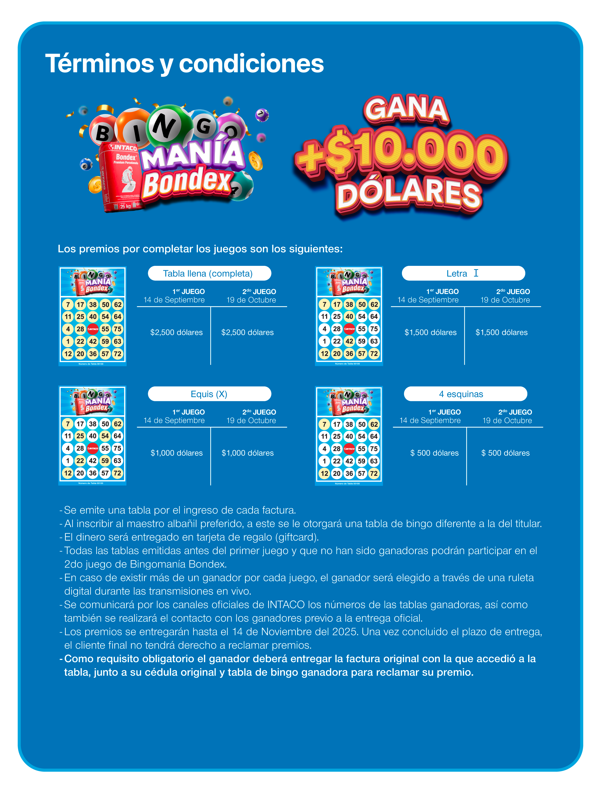 Términos y Condiciones